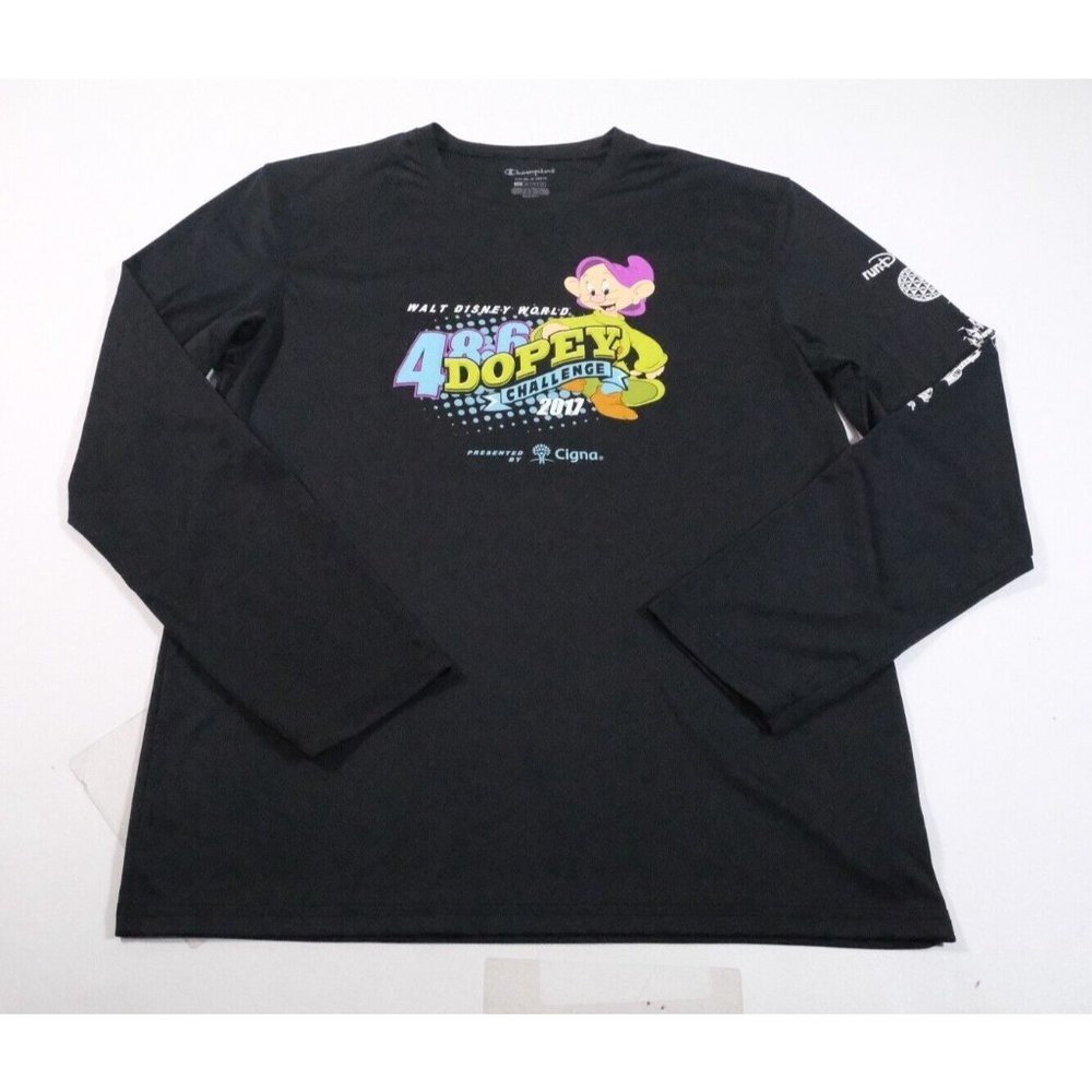 Run Disney Walt Disney World Dopey Challenge 2017 Long Sleeve Athletic Shirt M